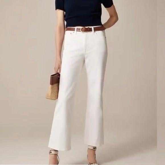 J. Crew Denim - J Crew High Rise Kick Out Jeans White Size 26 Tall